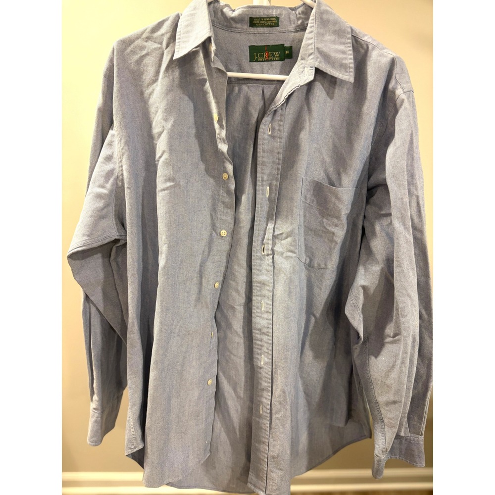 Vintage 90s J Crew Outfitters Oarsman Green Tag Oxford Shirt Medium Hong Kong